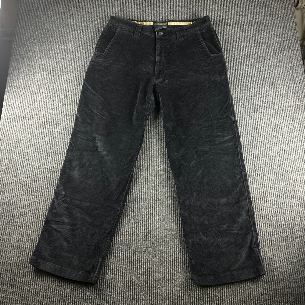 Mountain Khakis Mens Corduroy Pants Black Straight Leg Stretch 36x30 RN79154